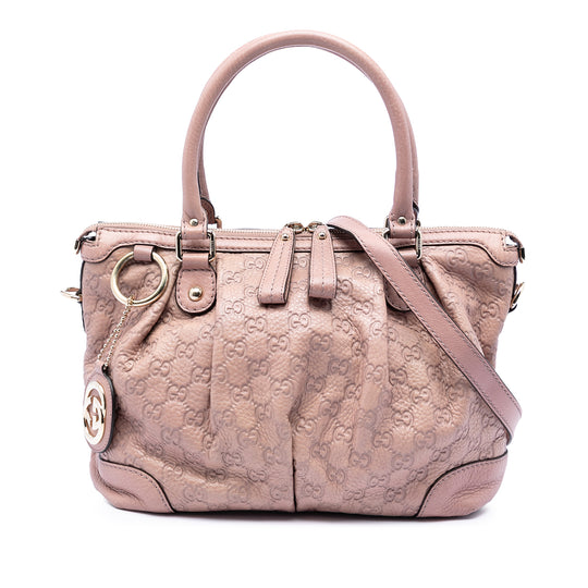 Gucci Guccissima Sukey Brown Calfskin