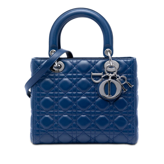 Dior Lady Dior Medium Blue Lambskin
