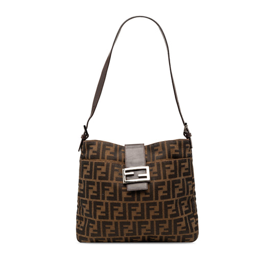 Fendi Zucca Brown Canvas Calfskin