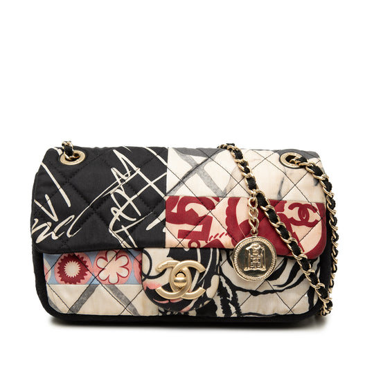 Chanel Classic Single Flap Mini Black Nylon Jersey
