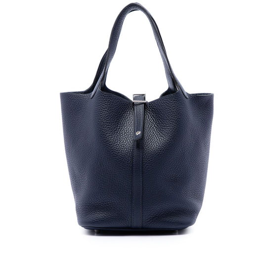 Hermès Picotin Lock 22 Blue Clemence Leather