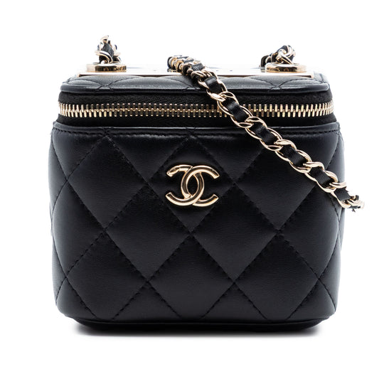 Chanel Trendy CC Vanity Case Mini Black Lambskin