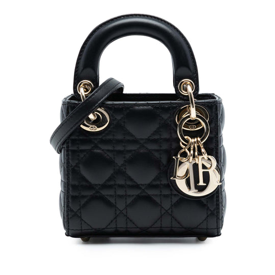 Dior Lady Dior Micro Black Lambskin