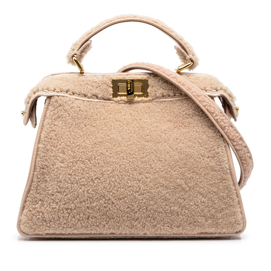 Fendi Peekaboo ISeeU Small Pink Shearling