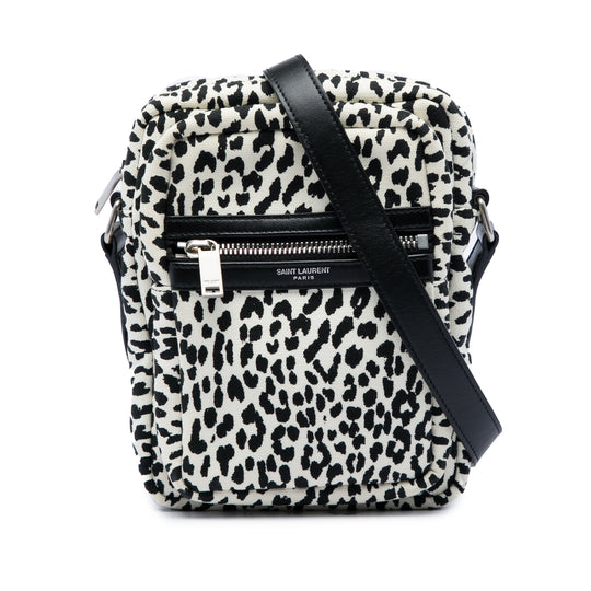 Saint Laurent Sid Messenger White Canvas