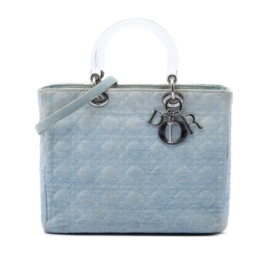 Dior Lady Dior Large Blue Denim