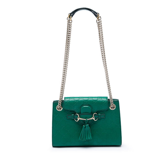 Gucci Emily Small Green Embossed Calfskin