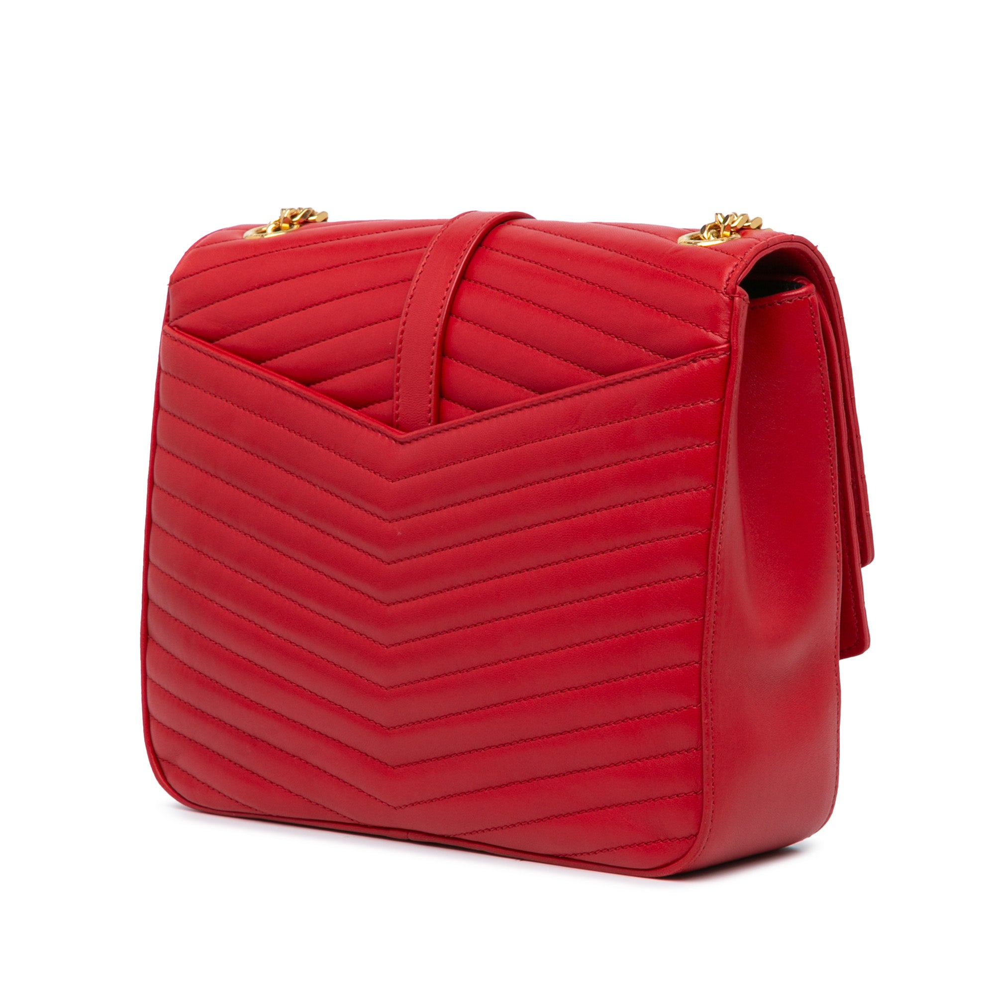 Yves Saint Laurent Sulpice Medium Red Lambskin