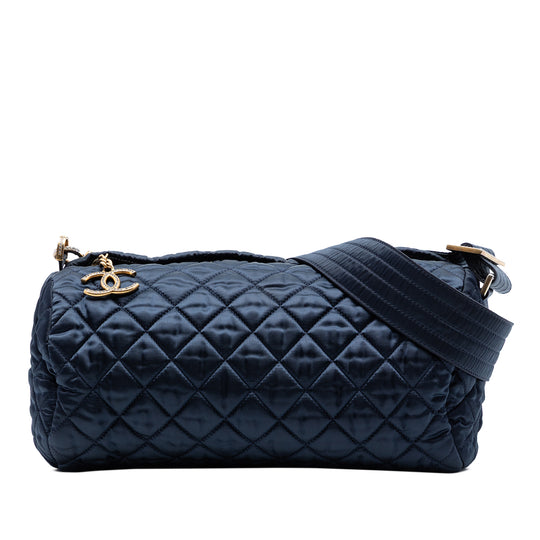 Chanel CC Crystal Barrel Blue Nylon