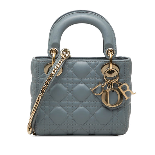 Dior Lady Dior Mini Blue Lambskin