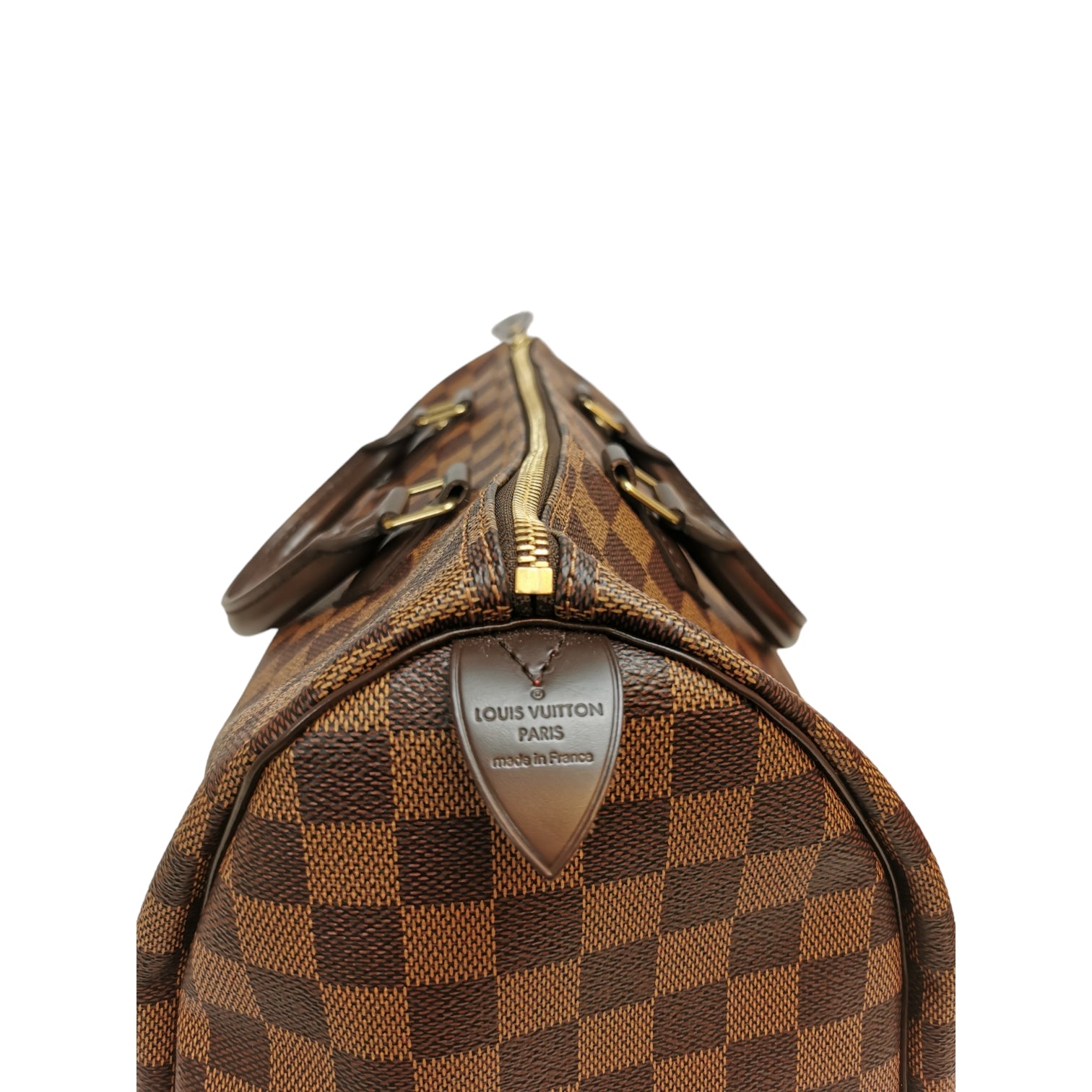 Louis Vuitton Damier Ebene Canvas Speedy 35 Bag Louis Vuitton