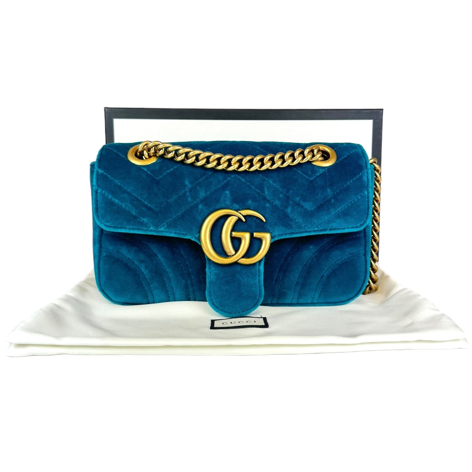 Gucci GG Marmont Mini Blue Velvet