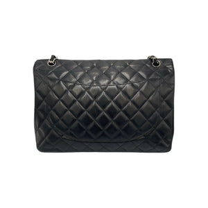 Chanel Classic Double Rebap Maxi Black Lambs en peau d'agneau