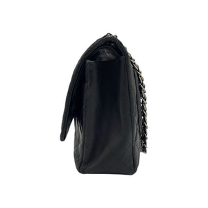 Chanel Classic Double Rebap Maxi Black Lambs en peau d'agneau