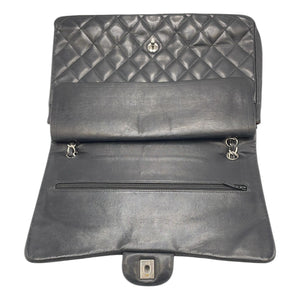 Chanel Classic Double Rebap Maxi Black Lambs en peau d'agneau