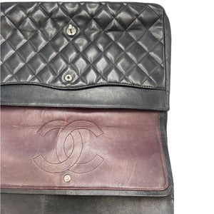 Chanel Classic Double Rebap Maxi Black Lambs en peau d'agneau