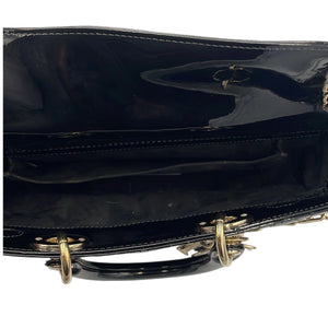 Dior Lady D-Joy Medium Black Canage matelassé en cuir