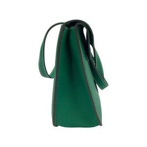 Hermès Halzan 31 Green Clemence