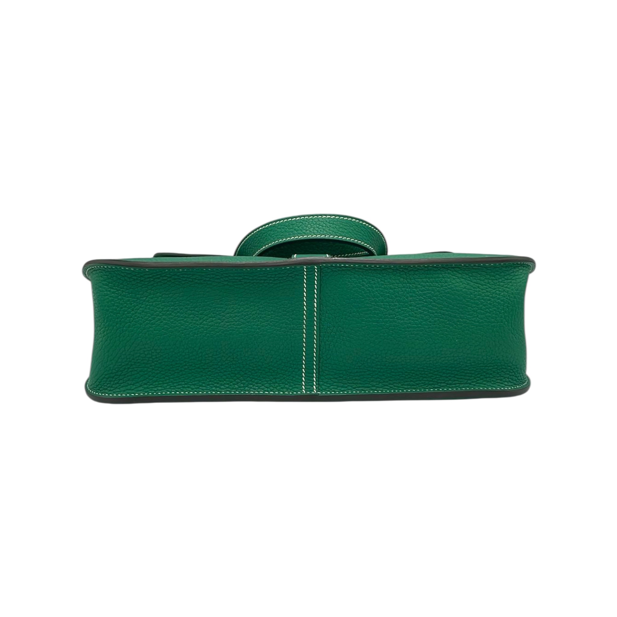Hermès Halzan 31 Green Clemence