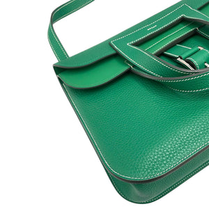 Hermès Halzan 31 Green Clemence