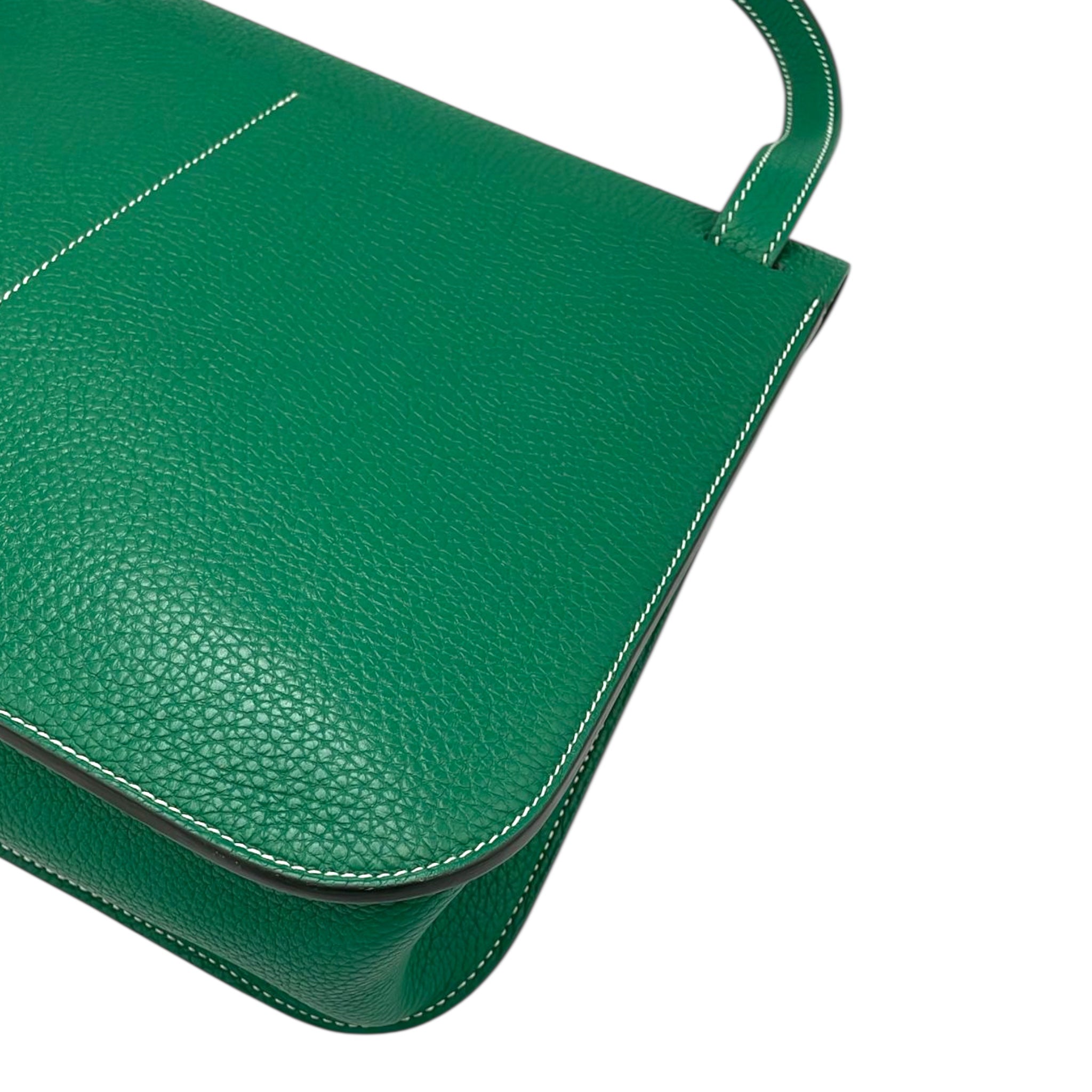 Hermès Halzan 31 Green Clemence