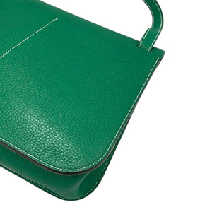 Hermès Halzan 31 Green Clemence