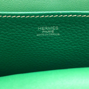 Hermès Halzan 31 Green Clemence