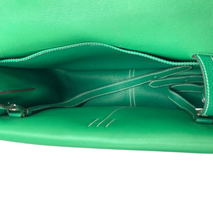 Hermès Halzan 31 Green Clemence