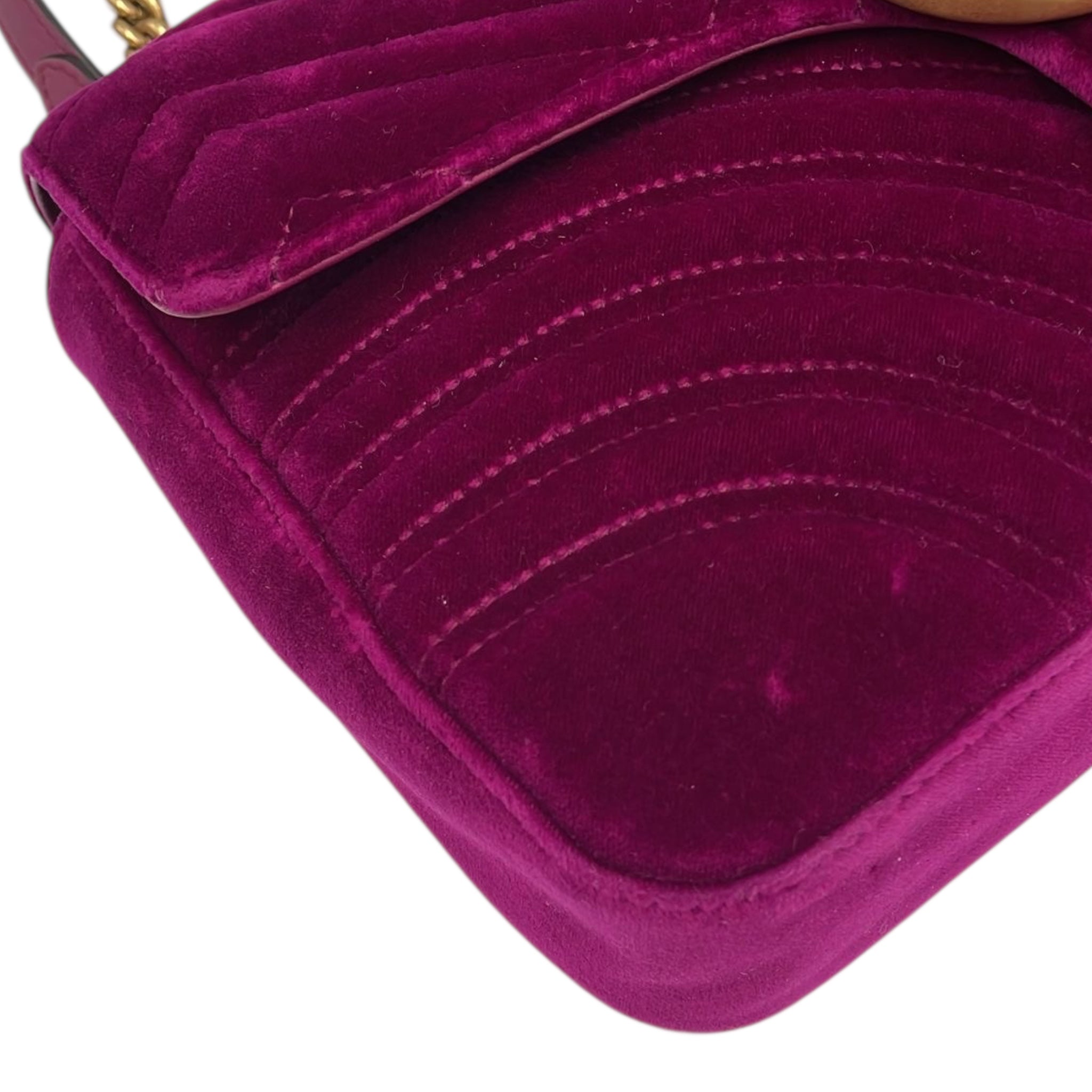 Gucci Marmont Small Red Velvet