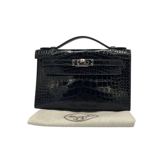 Hermès Kelly Mini Pochette 22 Crocodile Niloticus Noir