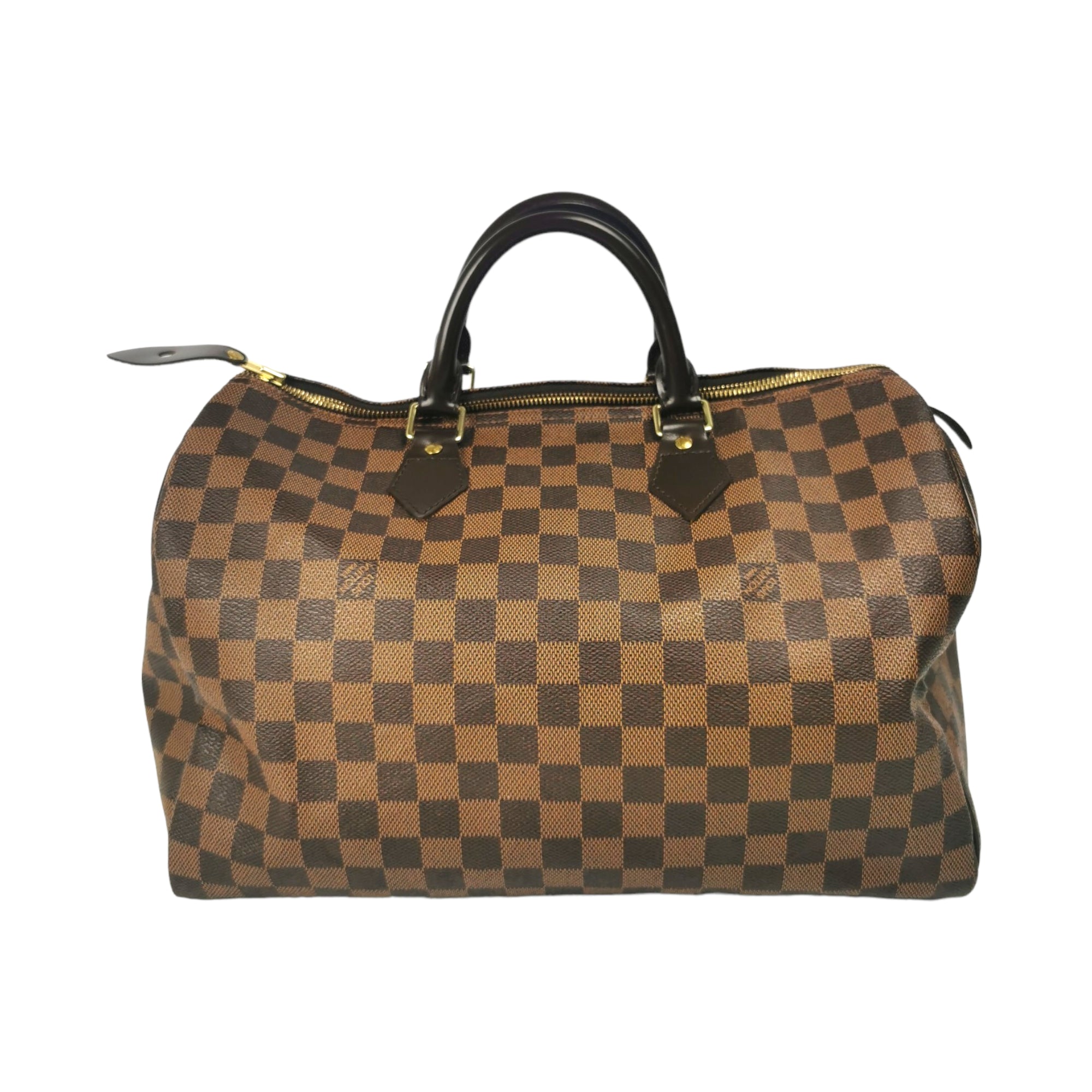 Authentic Louis Vuitton speedy 35 Damier Azur canvas handbag for