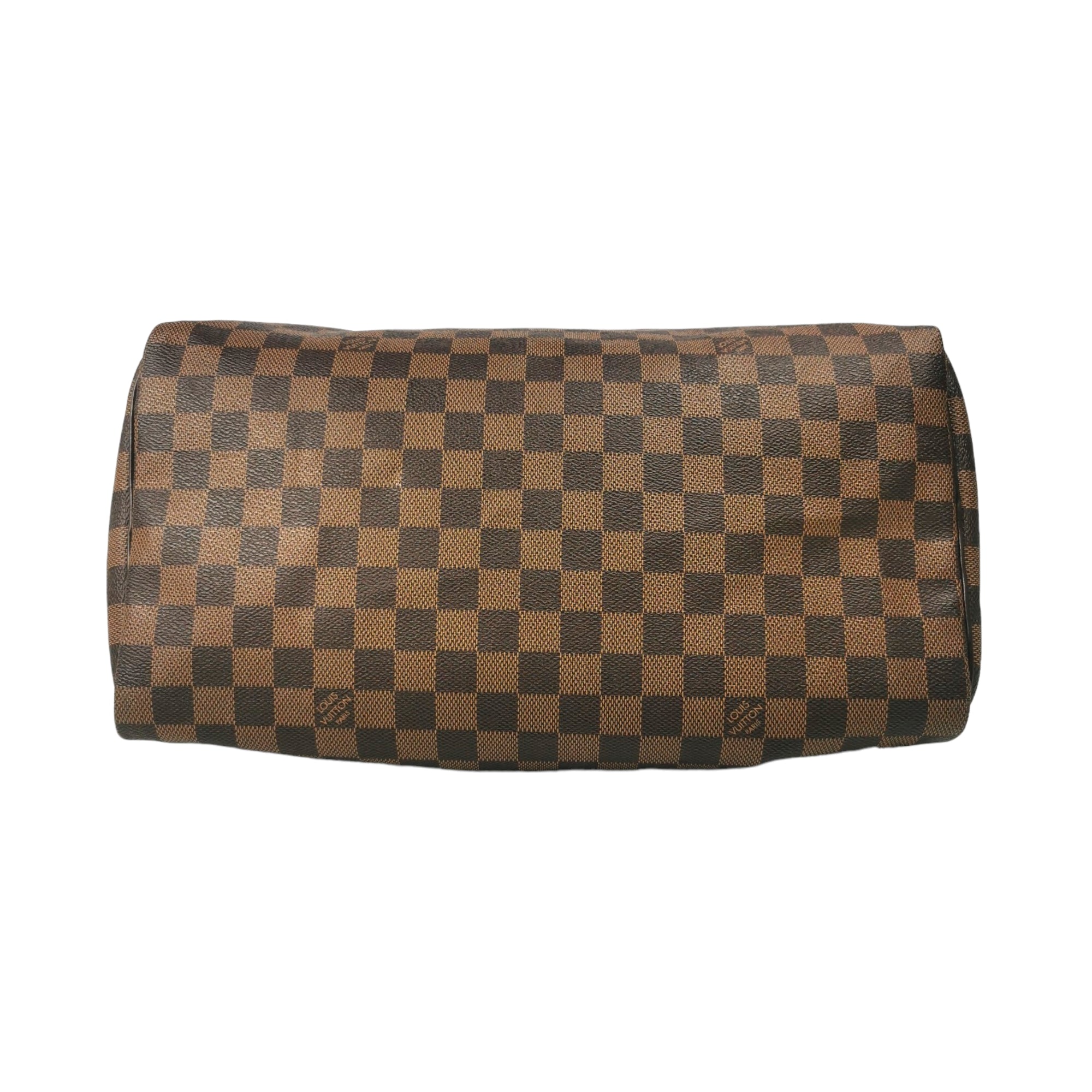 Louis Vuitton Speedy 35 Damier Ebene Leather Brown Handbag