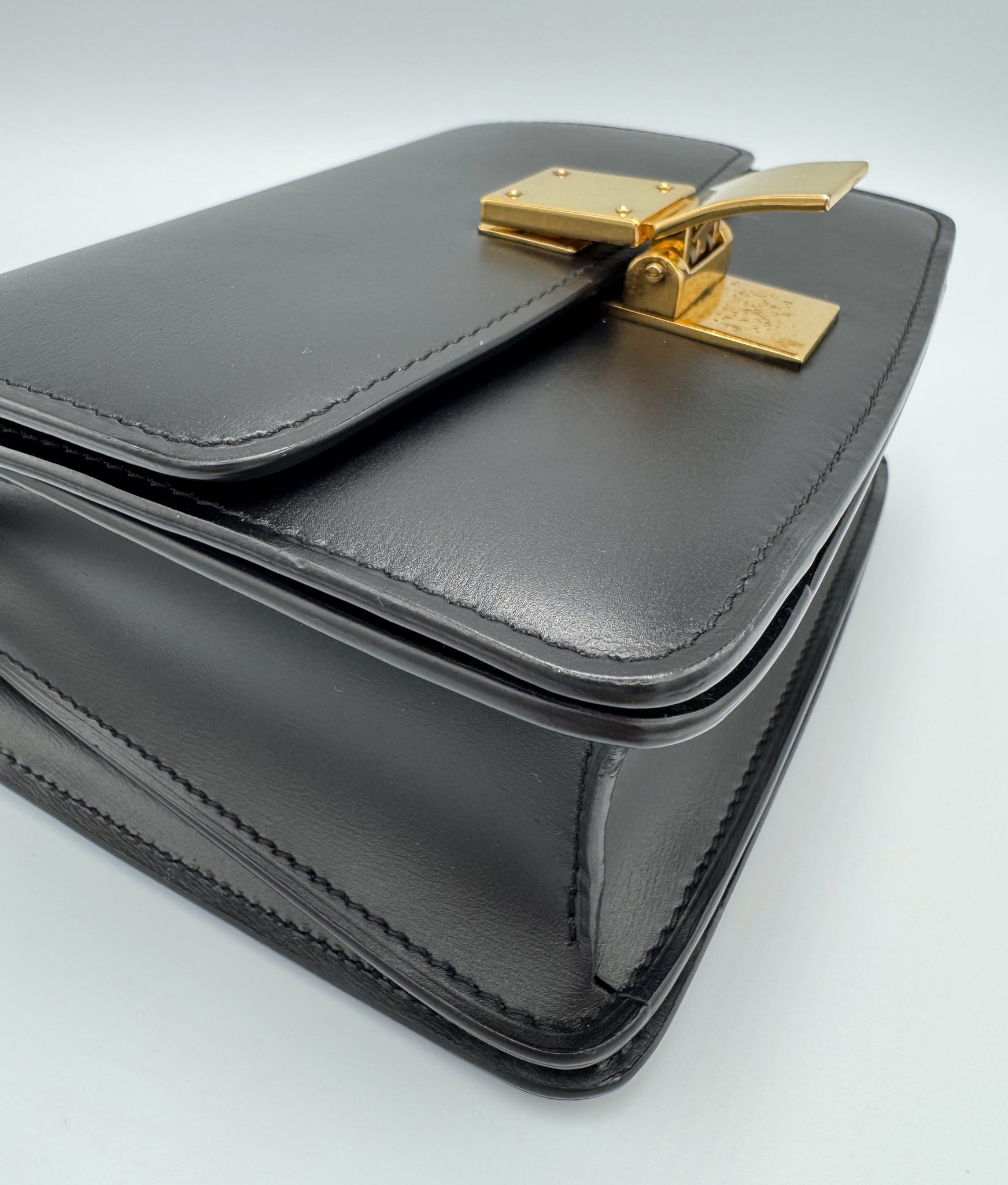 Céline Classic Box Small Calfskin Crossbody Bag Black