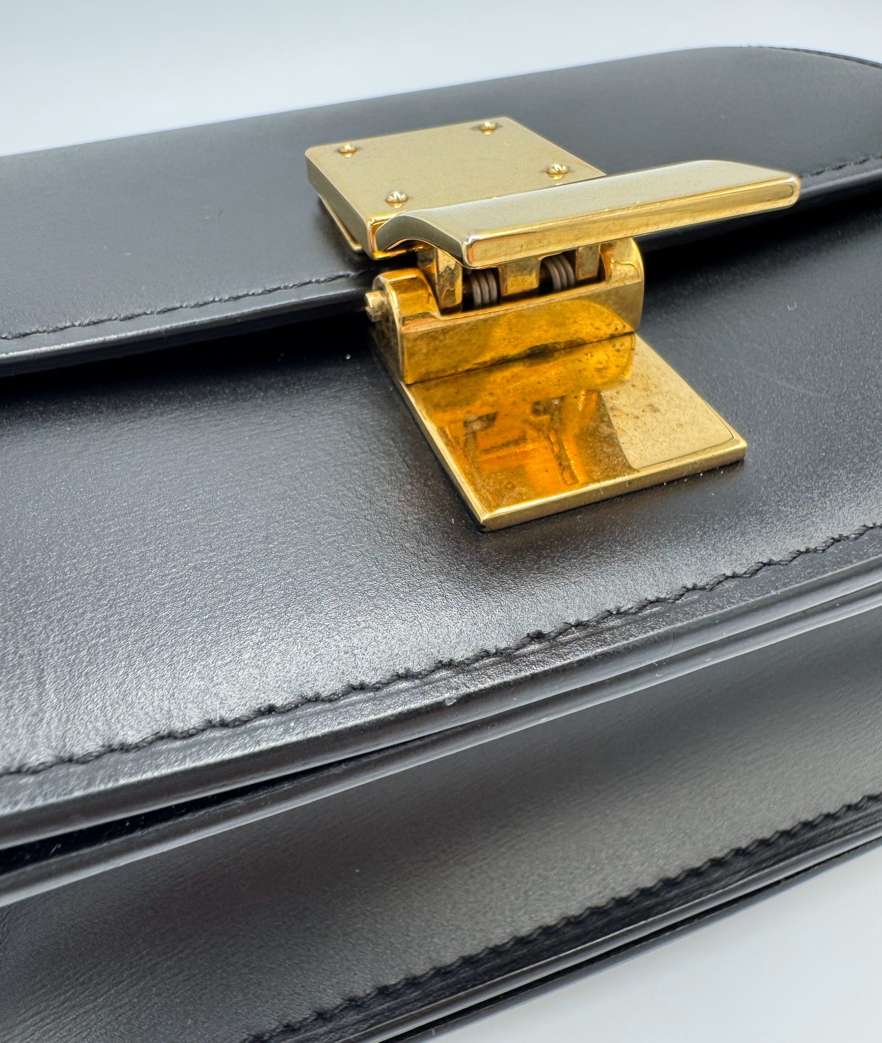 Céline Classic Box Small Calfskin Crossbody Bag Black