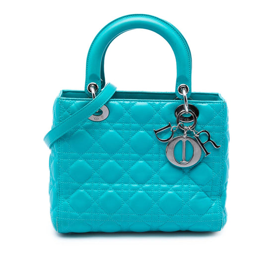 Dior Lady Dior Medium Blue Cannage Lambskin