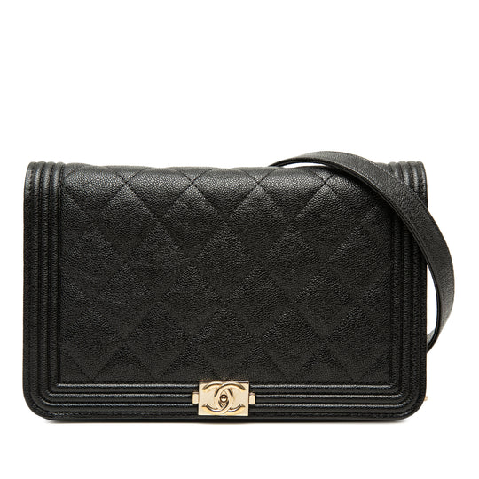 Chanel Boy Wallet on Chain Black Caviar
