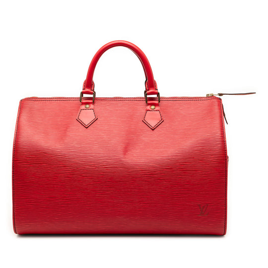 Louis Vuitton Speedy 35 Red Epi