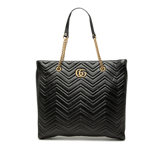 Gucci GG Marmont Slim Tote Large Black Calfskin