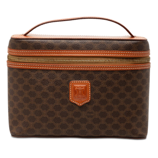 Celine Macadam Vanity Brown Coated Canvas