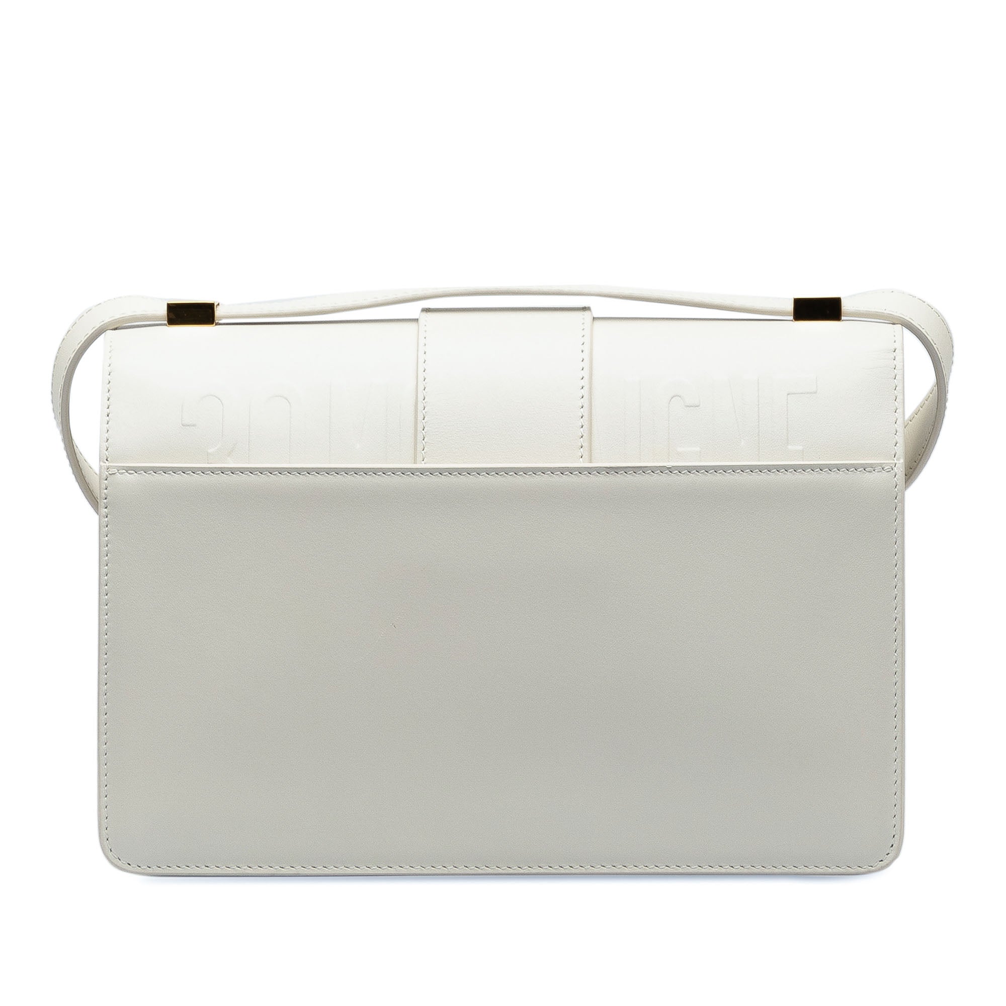 Dior 30 Montaigne Flap Bag White Leather