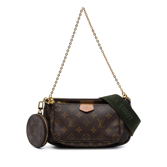Louis Vuitton Multi Pochette Accessoires Monogram Canvas Green Strap