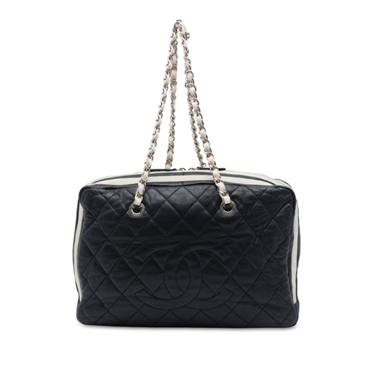 Chanel Lido Black Quilted Lambskin