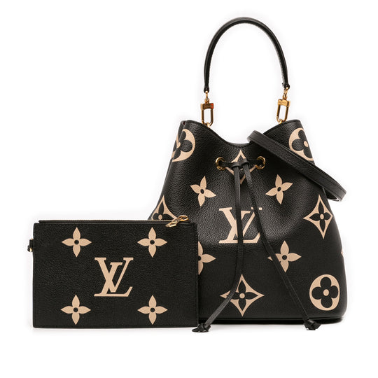 Louis Vuitton NeoNoe MM Black Monogram Empreinte Bicolor