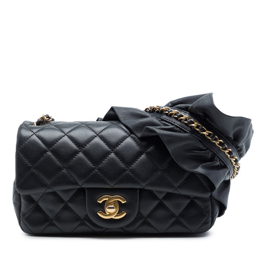 Chanel Classic Single Flap Mini Black Lambskin