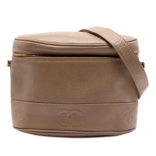 Chanel Triple CC Brown Caviar