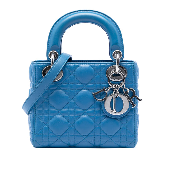 Dior Lady Dior Mini Blue Lambskin