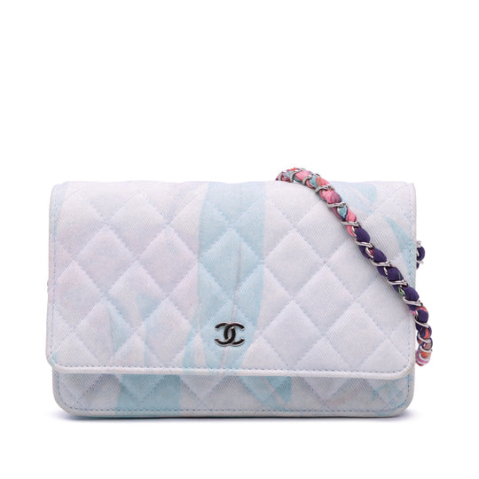 Chanel Jungle Jeans Wallet on Chain Multicolor Canvas