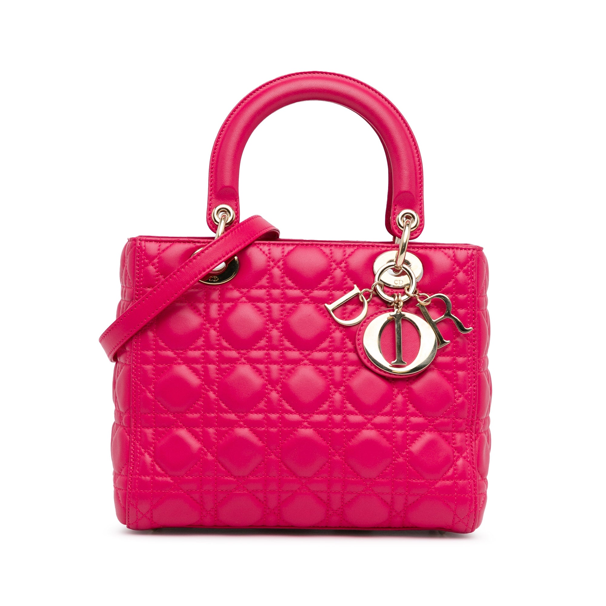 Dior Lady Dior Medium Pink Cannage Lambskin