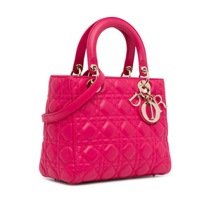 Dior Lady Dior Medium Pink Cannage Lambskin