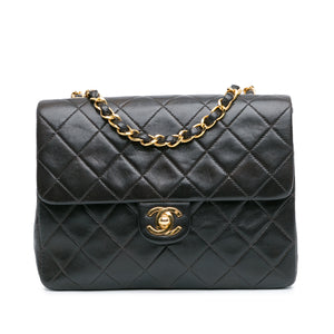 Chanel Classic Flap Small Black Square Lambskin Gold